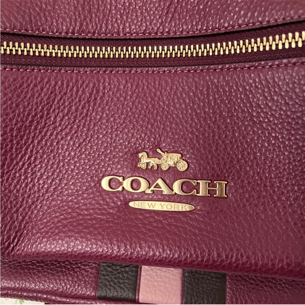 Coach Burgundy Leather Backpack - Picture 2 of 8